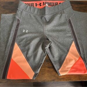 Under Armour Women’s Gray Leggings with Orange Accents